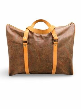 Rare ETRO Vintage Milano Red Paisley Weekend Shoulder Bag- Made in Italy